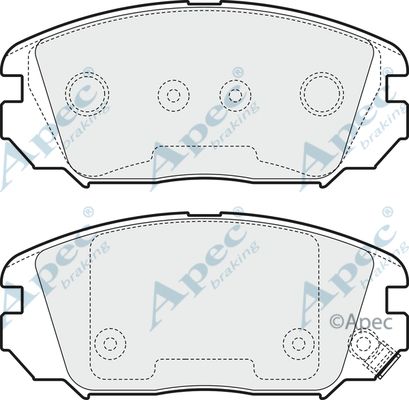 APEC BRAKING Комплект тормозных колодок, дисковый тормоз PAD1562